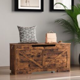 Rafaelo Mobilia Storage Bench with Lid in Brown - thumbnail 5
