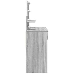 Berkfield Home Dressing Table with LED Grey Sonoma 100x40x130 cm - Size: 100 x 40 x 130 cm - thumbnail 6