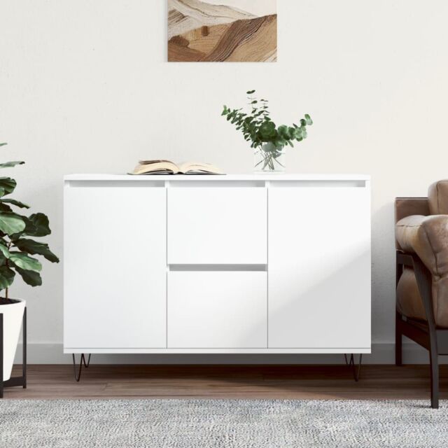 Berkfield Home Sideboard White 104x35x70 cm Engineered Wood - Size: 104 x 35 x 70 cm - image 1