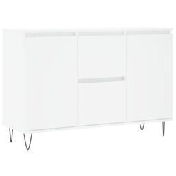 Berkfield Home Sideboard White 104x35x70 cm Engineered Wood - Size: 104 x 35 x 70 cm - thumbnail 2
