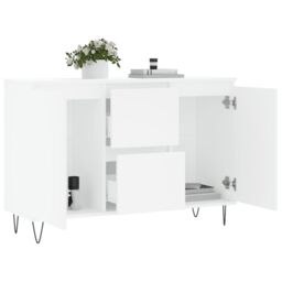 Berkfield Home Sideboard White 104x35x70 cm Engineered Wood - Size: 104 x 35 x 70 cm - thumbnail 4