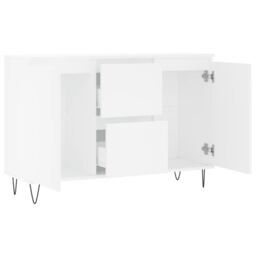 Berkfield Home Sideboard White 104x35x70 cm Engineered Wood - Size: 104 x 35 x 70 cm - thumbnail 6