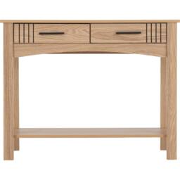 Seconique Tessa 2 Drawer Console Table in Natural - thumbnail 4