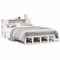 Berkfield Home Bookcase Bed without Mattress White 150x200 cm King Size Solid Wood - thumbnail 2