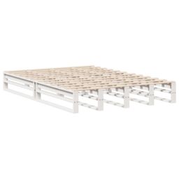 Berkfield Home Bookcase Bed without Mattress White 150x200 cm King Size Solid Wood - thumbnail 6