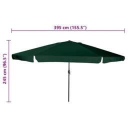 Berkfield Home Green Garden Parasol √∏395x245 cm Green - Size: 395x245 cm - thumbnail 6
