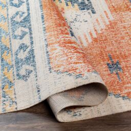 Livabliss Huntington Beach-Global Orange Blue Beige In- & Outdoor Rug in Burnt Orange - Size: 160 cm x 215 cm - thumbnail 4