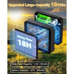 Ollny Warm White Solar String Lights IP44 20m 200 LEDs 8 Modes Garden Solar Lights in Black - thumbnail 8