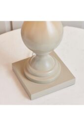 Netlighting Marsham Table Lamp Ivory Linen Effect Taupe Painted Wood E14 in White - thumbnail 5