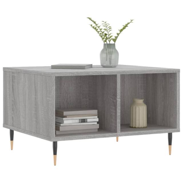 Berkfield Home Modern Coffee Table Grey Sonoma 60x50x36.5 cm Engineered Wood - image 1