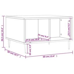 Berkfield Home Modern Coffee Table Grey Sonoma 60x50x36.5 cm Engineered Wood - thumbnail 9