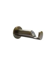 New Edge Blinds Quick Lock Cylinder Metal Curtain Pole Support Bracket Pair (35mm) in Bronze - thumbnail 1