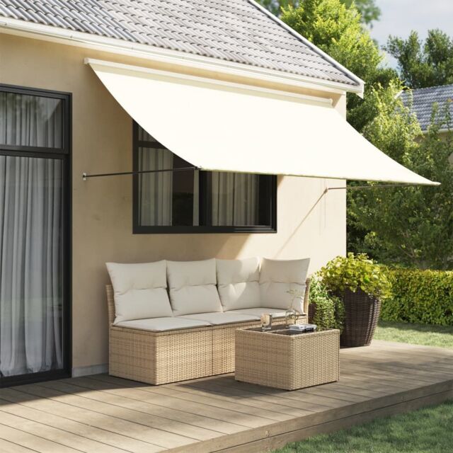 Berkfield Home Retractable Awning Cream 300x150 cm Fabric & Steel - image 1