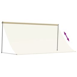 Berkfield Home Retractable Awning Cream 300x150 cm Fabric & Steel - thumbnail 6