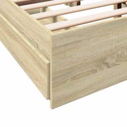 Berkfield Home Modern Bed Frame with Drawers without Mattress Sonoma Oak 120x200 cm in Light Tan - Size: Small Double - thumbnail 8