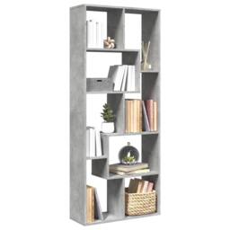 Berkfield Home Room Divider Bookcase Concrete Grey 67x25x161.5 cm Engineered Wood - thumbnail 2