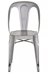 Orsina Grey Chair with Metal Frame, Comfy Grey Outdoor Metal Chair, Effortless Cleaning Metal Chair - thumbnail 2