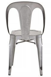 Orsina Grey Chair with Metal Frame, Comfy Grey Outdoor Metal Chair, Effortless Cleaning Metal Chair - thumbnail 5