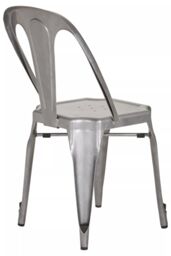Orsina Grey Chair with Metal Frame, Comfy Grey Outdoor Metal Chair, Effortless Cleaning Metal Chair - thumbnail 4