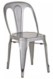Orsina Grey Chair with Metal Frame, Comfy Grey Outdoor Metal Chair, Effortless Cleaning Metal Chair - thumbnail 1