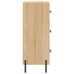 Berkfield Home Sideboard Sonoma Oak 34.5x34x90 cm Engineered Wood in Light Tan - thumbnail 7