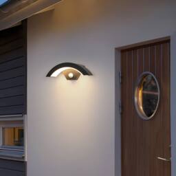 Pheashine Stylish Outdoor Wall Sconce with Motion Sensor 29x10cm IP65 24W 3000K in Black - Size: 29x10 cm - thumbnail 6