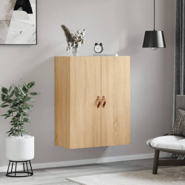 Berkfield Home Wall Mounted Cabinet Sonoma Oak 69.5x34x90 cm in Light Tan - image 1