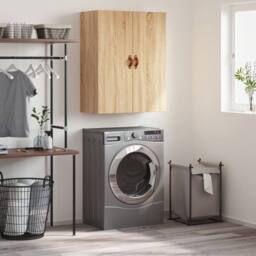 Berkfield Home Wall Mounted Cabinet Sonoma Oak 69.5x34x90 cm in Light Tan - thumbnail 2