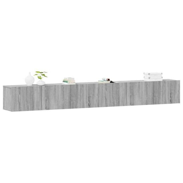 Berkfield Home Classic 3 Piece TV Cabinet Set Grey Sonoma Engineered Wood - image 1