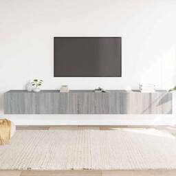 Berkfield Home Classic 3 Piece TV Cabinet Set Grey Sonoma Engineered Wood - thumbnail 2