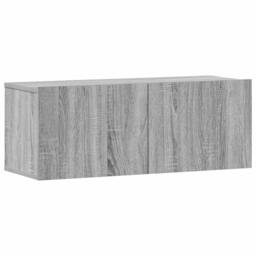 Berkfield Home Classic 3 Piece TV Cabinet Set Grey Sonoma Engineered Wood - thumbnail 4