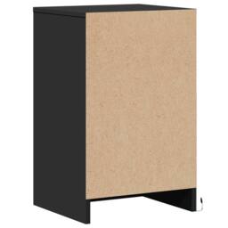 Berkfield Home Stylish Bedside Cabinet with LED Lights Black Engineered Wood - thumbnail 8