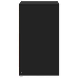 Berkfield Home Stylish Bedside Cabinet with LED Lights Black Engineered Wood - thumbnail 7