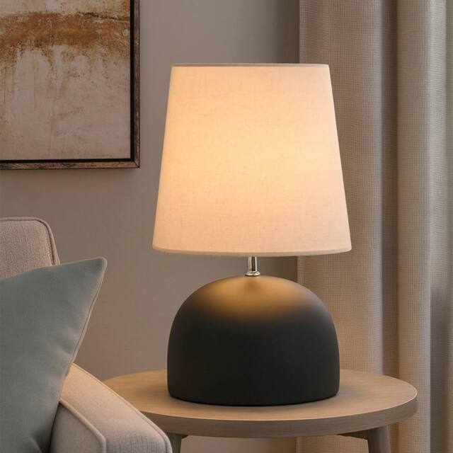 Lighting Collection Large Black Ceramic Table Lamp - image 1