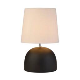 Lighting Collection Large Black Ceramic Table Lamp - thumbnail 2