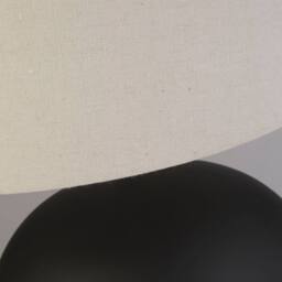 Lighting Collection Large Black Ceramic Table Lamp - thumbnail 4