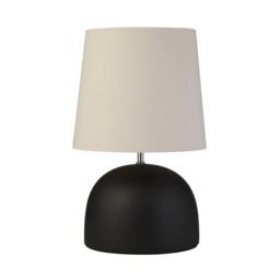 Lighting Collection Large Black Ceramic Table Lamp - thumbnail 3