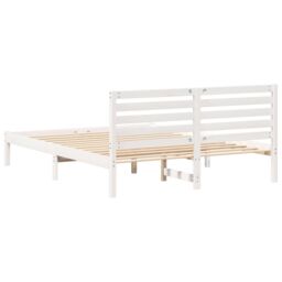 Berkfield Home with Headboard White 140 x 200 cm Solid pine wood - thumbnail 8