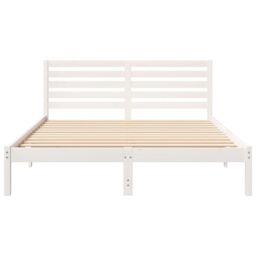 Berkfield Home with Headboard White 140 x 200 cm Solid pine wood - thumbnail 6