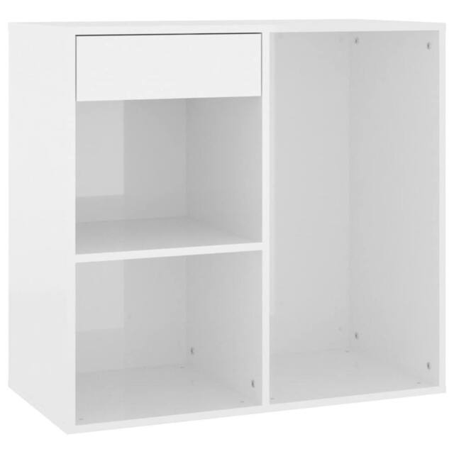 Berkfield Home Elegant Cosmetic Cabinet High Gloss White 80x40x75 cm Engineered Wood - Size: 80 x 40 x 75 cm - image 1