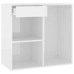 Berkfield Home Elegant Cosmetic Cabinet High Gloss White 80x40x75 cm Engineered Wood - Size: 80 x 40 x 75 cm - thumbnail 3