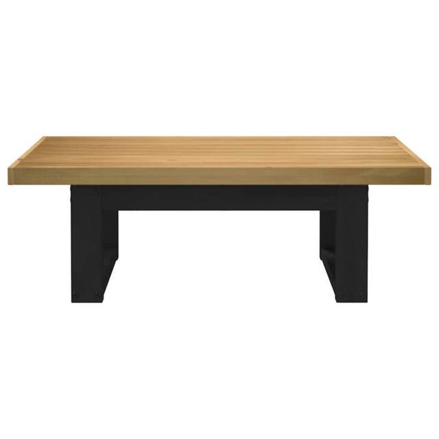 Berkfield Home Decorative Coffee Table NOAIN U-Shaped Legs 120x60x40 cm Solid Wo in Brown - Size: 120 x 60 x 40 cm - image 1