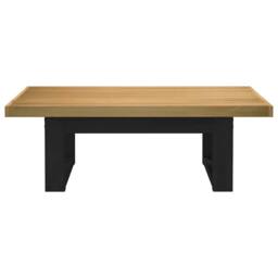 Berkfield Home Decorative Coffee Table NOAIN U-Shaped Legs 120x60x40 cm Solid Wo in Brown - Size: 120 x 60 x 40 cm - thumbnail 1