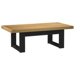 Berkfield Home Decorative Coffee Table NOAIN U-Shaped Legs 120x60x40 cm Solid Wo in Brown - Size: 120 x 60 x 40 cm - thumbnail 2