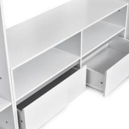 Cheshire Quince Highsleeper TV Bed - White & Silver - Single (90cm) - thumbnail 6