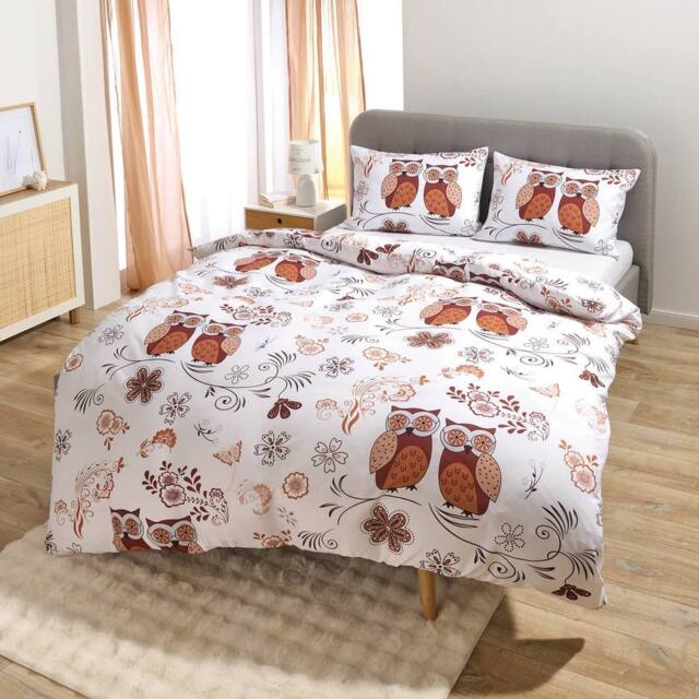 Eldo Owl Print Duvet Set 2-Piece with Pillowcase, 100% Polyester - Size: Single - image 1