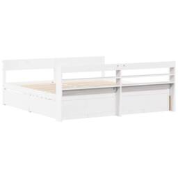 Berkfield Home Bed Frame without Mattress White 180x200 cm Super King Solid Wood Pine - thumbnail 8