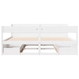 Berkfield Home Bed Frame without Mattress White 180x200 cm Super King Solid Wood Pine - thumbnail 4