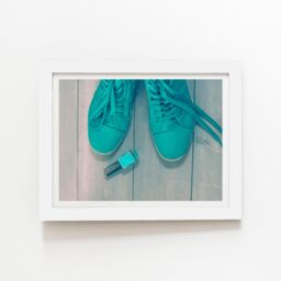 "Warren Reed - Designer Lipstick Shoes Framed Art Print in White - Size: W20"" x H30""" - thumbnail 1
