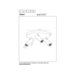 Netlighting Grado Ceiling spotlight Ø25cm 3xGU10 (MR11) Grey iron - thumbnail 5